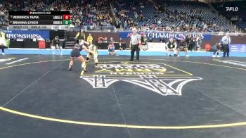 Girls-100 lbs Quarterfinal - Veronica Tapia, Lowell (Girls) vs Brianna Lynch, Monroe St Mary Catholic Central (Girls)