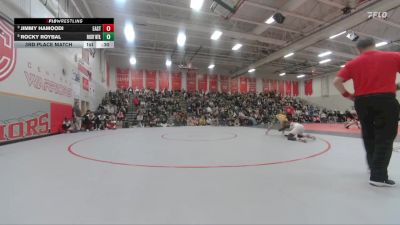132 lbs 3rd Place Match - Rocky Roybal, Rocky Mountain vs Jimmy Hamoodi, Denver East