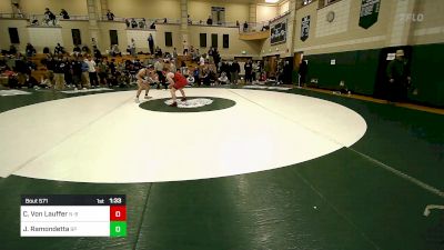 157 lbs Quarterfinal - Caden Von Lauffer, New Bedford vs Jack Ramondetta, Bristol-Plymouth