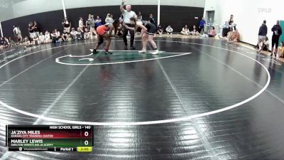 140 lbs Quarterfinal - Marley Lewis, Shelton Wrestling Academy vs Ja`ziya Miles, Kansas City Training Center