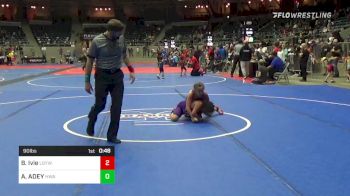 90 lbs Quarterfinal - Blaike Ivie, Locust Grove Youth Wrestling vs AVAH ADEY, HURRICANE WRESTLING ACADEMY