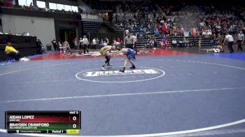 96 lbs Cons. Round 2 - Brayden Crawford, Belvidere Bandits WC vs Aidan Lopez, NWo WC