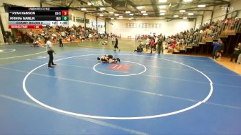 133 lbs Champ. Round 2 - Ryan Hanson, Wisconsin-Oshkosh vs Joshua Marlin, Manchester