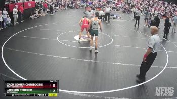 5A 113 lbs Semifinal - Jackson Stocker, Dutch Fork vs Zach Gomer-Chrobocinski, Fort Dorchester