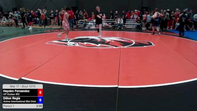 106 lbs Champ. Rd Of 16 - Hayden Fernandez, UP Outlaw WC vs Dillon Regis, Askeo International Mat Club