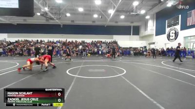 106 lbs Quarterfinal - Zadkiel Jesus Cruz, Menifee Wrestling Club vs Mason Schlaht, Monster Garage