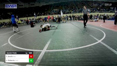 80 lbs Quarterfinal - Tracker Smith, Salina Wrestling Club vs Jonah Roberts, Tulsa Blue T Panthers