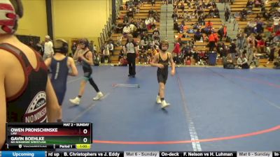 60 lbs Quarterfinal - Gavin Boehlke, No Nonsense Wrestling vs Owen Pronschinske, LAW