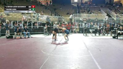 140 lbs Cons. Round 1 - Naomi Luna, Aquilla J. Morgan High School vs A`Niyah Leon-Goodrich, Miami Southridge Hs