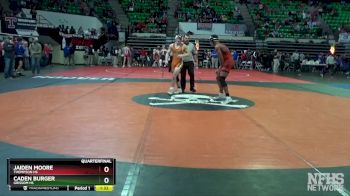 7A 165 lbs Quarterfinal - Jaiden Moore, Thompson HS vs CADEN BURGER, Grissom Hs