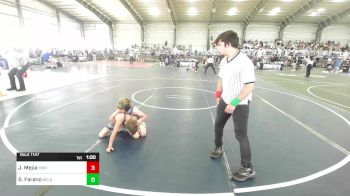 65 lbs Semifinal - Jose Mejia, Mini Avengers vs Santino Farano, Wildcat Wrestling