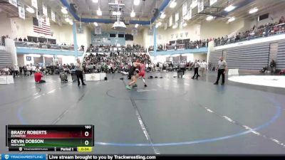160 lbs 5th Place Match - Brady Roberts, Evanston vs Devin Dobson, Highland