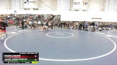 Round 1 - Hayden Osborne, Pioneer Youth Wrestling vs Hansel Munoz-Rosales, Bear Cave Wrestling