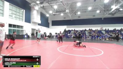 77 lbs Round 3 - Izelia Boggust, Yucaipa Thunder Wrestling Club vs Luca Kling, Threshold