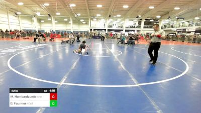 52 lbs Quarterfinal - Mark Hambardzumian, New England Gold WC vs Gunner Fournier, Newtown