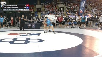 190 lbs 3rd Place Match - Jaxon Penovich, Illinois vs Mason Ontiveros, California