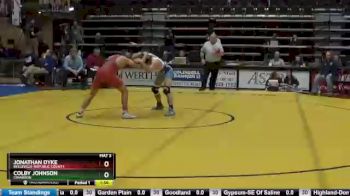 152 lbs Champ. Round 1 - Jonathan Dyke, Belleville-Republic County vs Colby Johnson, Cimarron