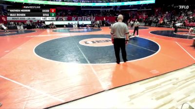 2A 144 lbs Cons. Round 2 - Max Rosen, Chicago (DePaul College Prep) vs Nathen Herrin, Bethalto (Civic Memorial)