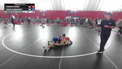 105 lbs Quarters - Hunter Thorne, Victory Elite vs Aiman Alimamatov, Built By Brunson