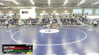 133 lbs Semifinal - Isaias Torres, Ithaca vs Kaya Bogle, Castleton