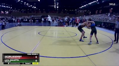 108 lbs Cons. Round 3 - Luca Galletta, Team Clay vs Jacobo Resendez, Jayhawk Wrestling Club