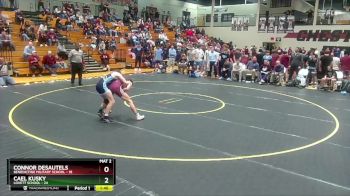 132 lbs Quarters & 1st Wb (16 Team) - Cael Kusky, Lovett School vs Connor Desautels, Benedictine Military School