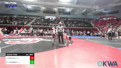 46 lbs Consi Of 8 #1 - Hayden Gregory, Tulsa Blue T Panthers vs Kevin Harris, HURRICANE WRESTLING ACADEMY