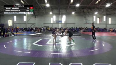 160 lbs Champ. Round 1 - Emma Stevenson, Cornell College vs Sidney Milligan, Lyon College