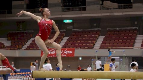 Maile O'Keefe Beam Set With Dismount Timer - Training Day 2, 2017 International Junior Japan