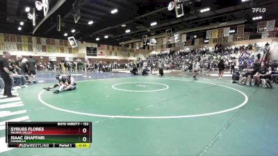 132 lbs Cons. Round 4 - Isaac Ghaffari, Camarillo vs Syruss Flores, Paloma Valley