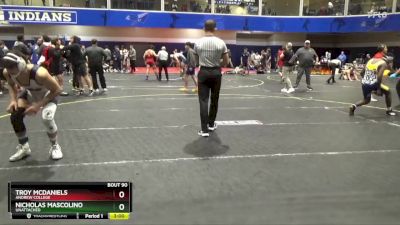 184 lbs Quarterfinal - Nicholas Mascolino, Unattached vs Troy McDaniels, Andrew College