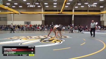 184 lbs Champ. Round 2 - Evan Daniels, Baldwin Wallace vs Desmon Perry, Ohio Wesleyan