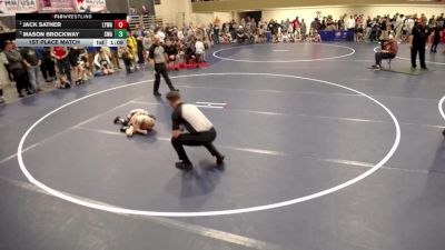 6U - C 1st Place Match - Jack Sather, Lakeville Youth Wrestling Association vs Mason Brockway, Summit Wrestling Academy