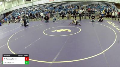 10U Boys - 56 lbs Cons. Round 3 - Gary Lloyd, Team Donahoe Wrestling Club vs Preston Weinzapfel, Maurer Coughlin Wrestling Club