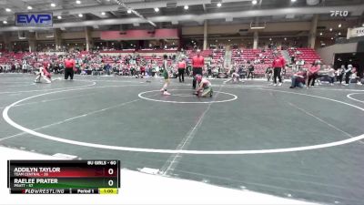 60 lbs Champ. Round 2 - Addilyn Taylor, Team Central vs Raelee Prater, Pratt