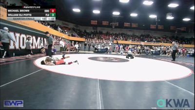 58 lbs Quarterfinal - Michael Brown, Duncan Demon Wrestling vs William Eli Potts, Plainview Youth Wrestling Club