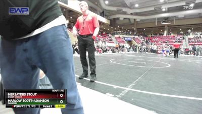 145 lbs Round 1 - Mersaydes Stout, Caney Valley vs Marlow Scott-Adamson, Parsons