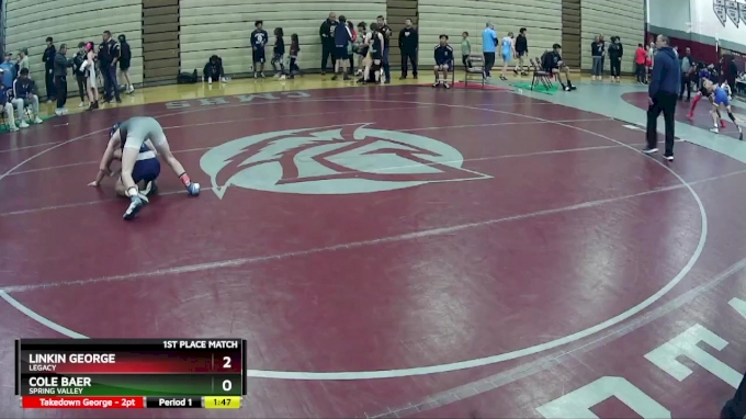 112-114 lbs 1st Place Match - Linkin George, Legacy vs Cole Baer ...