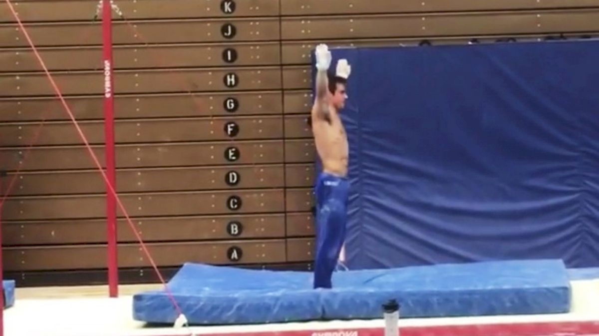 Yul Moldauer, Sam Mikulak Show Insane High Bar Dismounts In Prep For Worlds