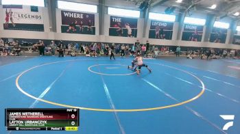 90 lbs Cons. Semi - James Wetherell, Cornerstone Warriors Wrestling Club vs Layton Urbanczyk, Liberty Hill Wrestling Club