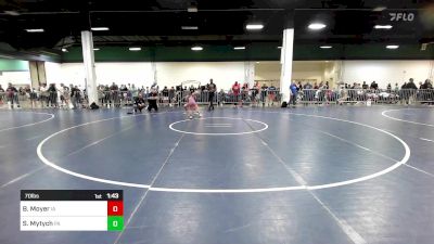 70 lbs Quarterfinal - Beckett Moyer, IA vs StevyJ Mytych, PA