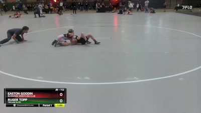 112 lbs Cons. Round 2 - Ruger Topp, Trojan Elite vs Easton Goodin, Blackman Wrestling Club