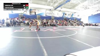 190 lbs 3rd Place Match - Jadyn Baum, Washburn Rural vs Mencali En, Wichita-West Hs