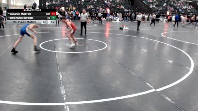 120 lbs 7th Place Match - Graeson Swarm, Kearney Matcats vs Jaxzon Matteo, Norfolk Club Wrestling