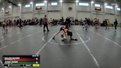 84 lbs Round 8 (10 Team) - Ayden Unger, Lake WC vs Kallen Snyder, ROUGHHOUSE