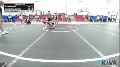 85 lbs Rr Rnd 5 - Alaura Lewis, Noble Takedown Club vs Clementina Zapata, OKC Saints Wrestling