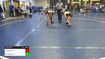 118 lbs Semifinal - Talea Guntrum, Steubenville-OH vs Morgan Layman, Skyline-VA