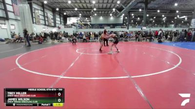 110 lbs Cons. Round 2 - James Wilson, Great Bridge Wrestling Club vs Trey Miller, Great Neck Wrestling Club