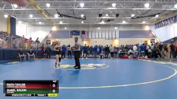 107 lbs Quarterfinal - Isabel Balkin, Oxford vs Faith Taylor, Corinth High School