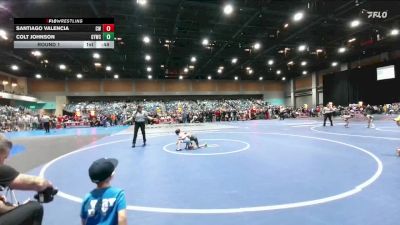 38-40 lbs Round 1 - Colt Johnson, Greenwave Youth Wrestling Club vs Santiago Valencia, Cougar WC